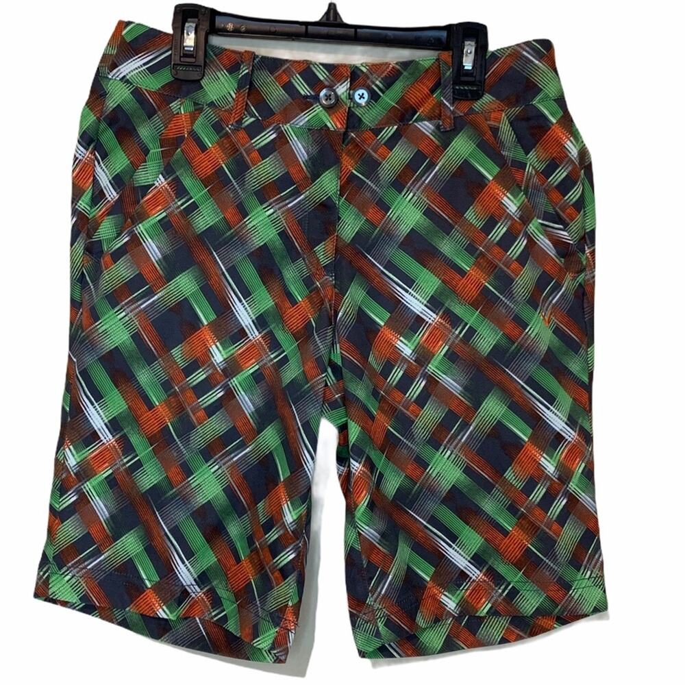 Callaway Green Gray & Orange Golf Bermuda Shorts Size 4